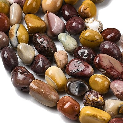 Natural Mookaite Beads Strands G-P601-A11-02-1