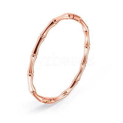 304 Stainless Steel Bamboo Joint Hinged Bangle JB757C-1