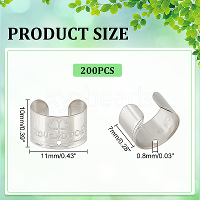 200Pcs 304 Stainless Steel Ear Cuff Findings FIND-DC0002-20-1