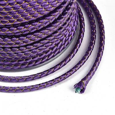 11M Polyester Braided Cord with Cotton Core & Metallic Thread OCOR-Z006-01-02-1