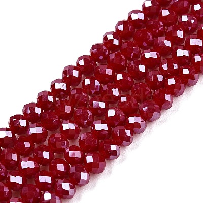 Electroplate Glass Beads Strands EGLA-A044-P3mm-A02-1