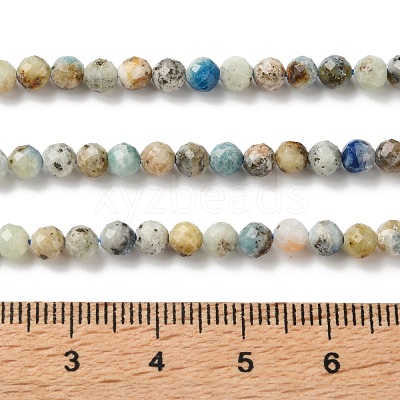Natural Blue Azurite Beads Strands GG-CBAE031-A03-4mm-1