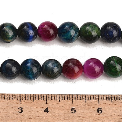 Grade AB Natural Tiger Eye Beads Strands G-F591-18-8mm-06-1