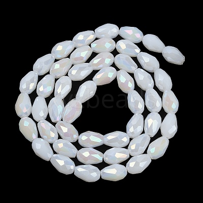 Opaque Solid Color Electroplate Glass Beads Strands EGLA-N013-J10mm-B03-1