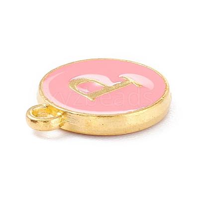 Golden Plated Alloy Enamel Charms X-ENAM-Q437-14P-1