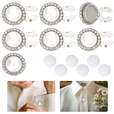 6Pcs Brass Cufflinks BUTT-HY0001-30-1