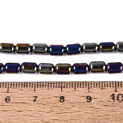 Electroplate Opaque Glass Beads Strands EGLA-Q132-03A-C05-1
