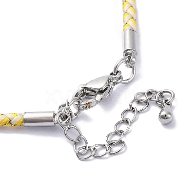 Polyester Cord Braided Bracelet Makings MAK-Z003-01P-14-1
