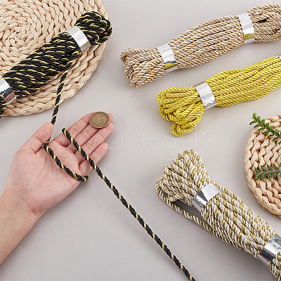 4 Rolls 4 Colors Polyester Cord OCOR-PH0005-11-1
