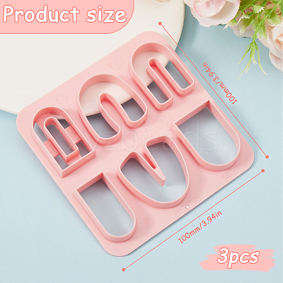 3Pcs 3 Styles ABS Plastic Plasticine Tools DIY-SC0025-44-1