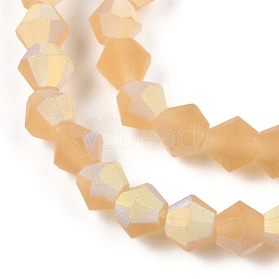 Imitate Austrian Crystal Bicone Frosted Glass Beads Strands LS-GLAA-F029-TM4mm-A18-1
