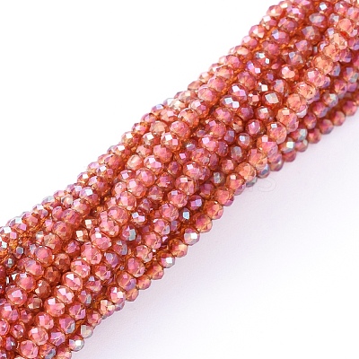 Electroplate Glass Beads Strands EGLA-F149-FR-01-1