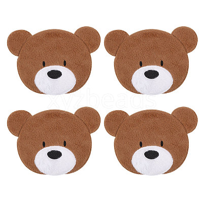 Computerized Embroidery Polyester with Fur Iron on/Sew on Patches DIY-WH0671-397C-1