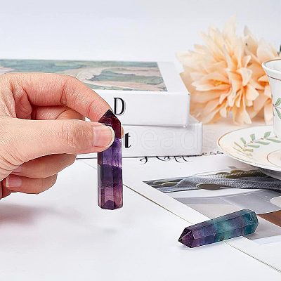 Natural Fluorite Sculpture Display Decoration G-WH0021-30-1
