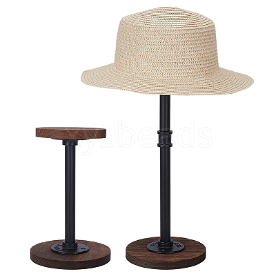2Pcs 2 Sizes Wooden Hat Racks ODIS-PH0009-22-1