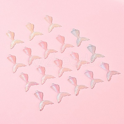 18Pcs Laser Transparent Resin Pendants RESI-FS0001-81-1