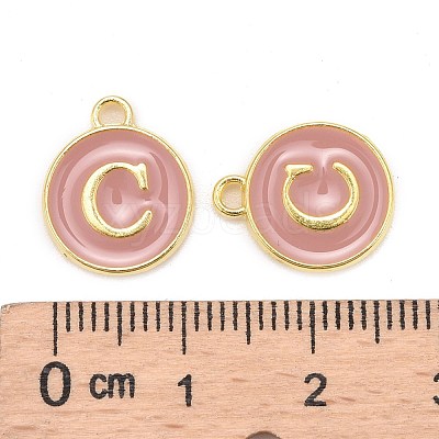 Golden Plated Alloy Enamel Charms X-ENAM-S118-07C-1