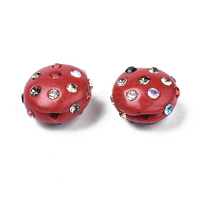 Polymer Clay Rhinestone Beads RB-S056-27C-1
