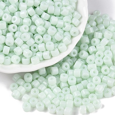 Opaque Baking Paint Glass Seed Beads SEED-T008-02M-1