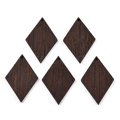 Natural Wenge Wood Pendants WOOD-T023-46B-01-1