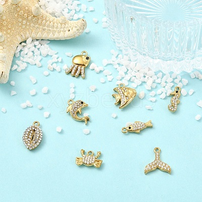 8Pcs 8 Styles 304 Stainless Steel Charms STAS-YW0003-33-1