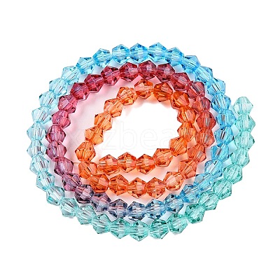 Gradient Color Baking Paint Glass Bead Strands X1-DGLA-A039-T2mm-A017-1