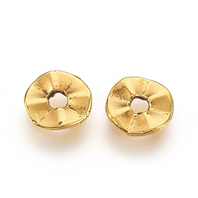 Tibetan Style Wavy Spacer Beads TIBEB-A101871-AG-FF-1