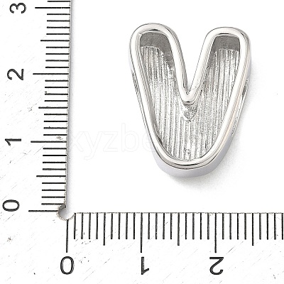Brass Initial Beads KK-B167-27P-01V-1