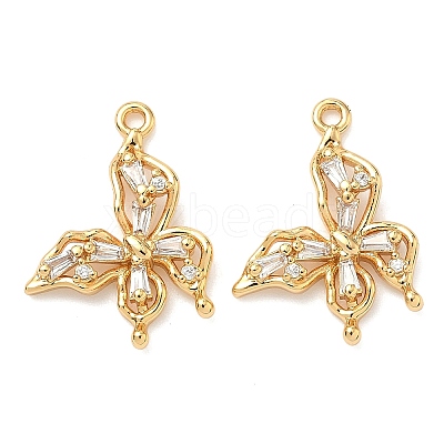 Brass Micro Pave Cubic Zirconia Pendants KK-A281-09A-G-1
