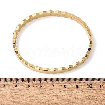 304 Stainless Steel & Rhinestone Bangles for Women BJEW-H644-03G-1