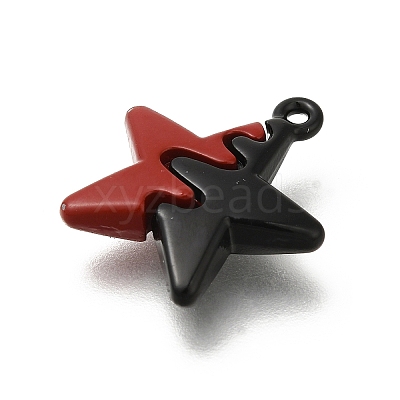 Red and Black Double Screen Alloy Pendants FIND-Z067-01B-10-1