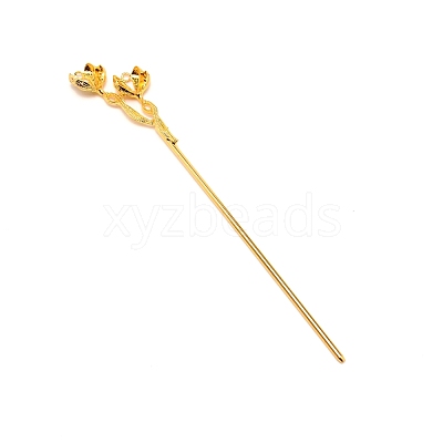 Alloy Hair Stick Findings FIND-WH0092-57G-1