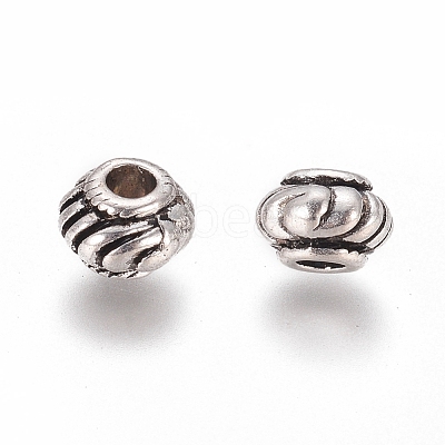Tibetan Style Alloy Spacer Beads X-TIBEB-Q39-AS-LF-1