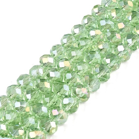 Electroplate Glass Beads Strands X-EGLA-A044-T6mm-B09-1