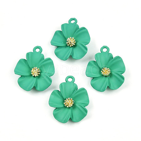 Spray Painted Alloy Pendants PALLOY-N0147-03F-1