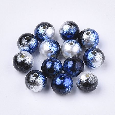 Rainbow ABS Plastic Imitation Pearl Beads LS-X-OACR-Q174-4mm-11-1