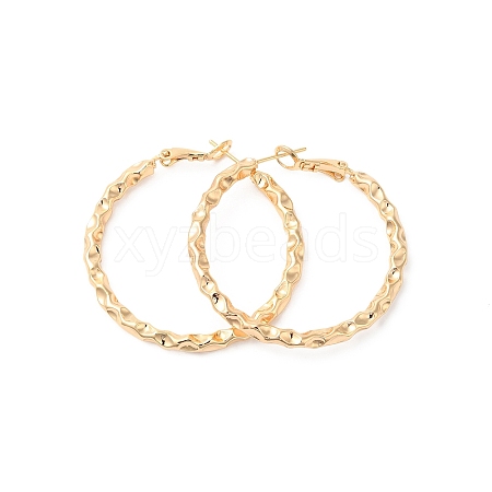 Brass Hoop Earrings KK-O144-23G-1