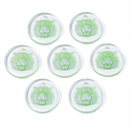 Transparent Resin Pendants RESI-N030-007C-1