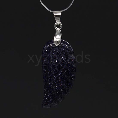 Synthetic Blue Goldstone Pendants WI-PW0001-085M-1