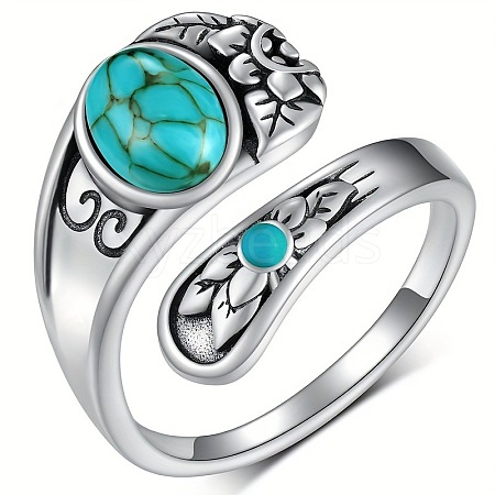 Synthetic Turquoise Cuff Rings PW-WGEC7A8-01-1