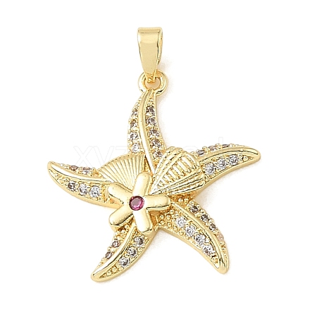 Brass Micro Pave Purple Cubic Zirconia Pendants KK-E804-14G-1
