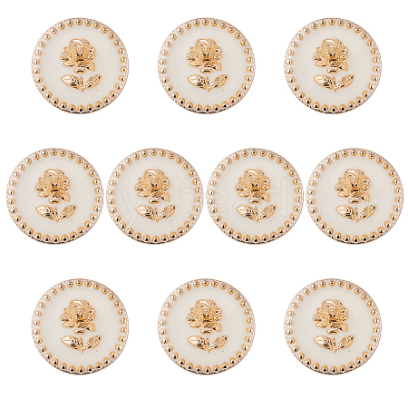 Gorgecraft 10Pcs Alloy Enamel Buttons BUTT-GF0001-31-1