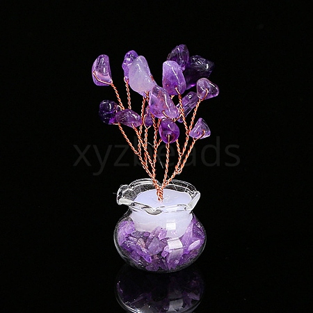 Natural Amethyst Chips Tree Decorations PW-WG5CB05-02-1