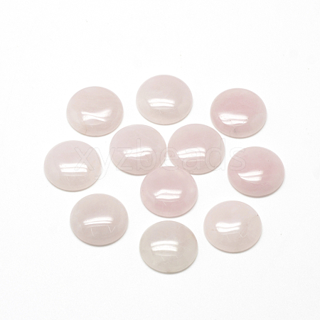 Natural Rose Quartz Cabochons X-G-R416-20mm-48-1