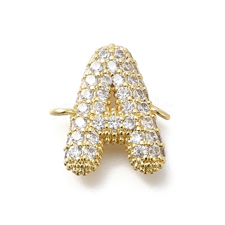 Brass Micro Pave Cubic Zirconia Links KK-I717-04A-1