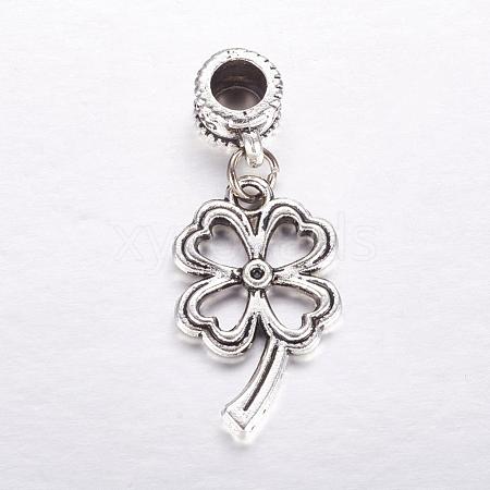 Tibetan Style Alloy European Dangle Charms MPDL-J041-06AS-1