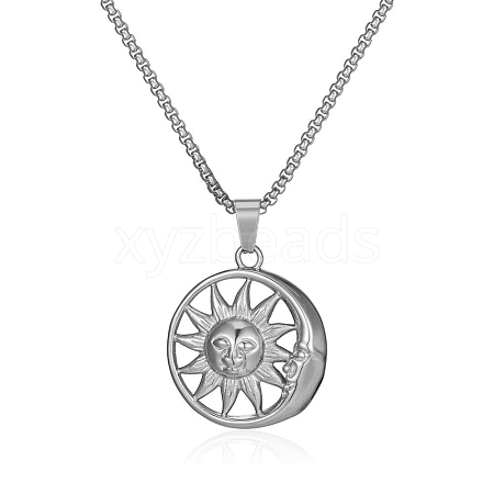 Titanium Steel Pendant Necklaces PW-WG36340-01-1