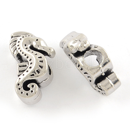 Tibetan Style Alloy European Large Hole Beads TIBEP-R304-090AS-LF-1