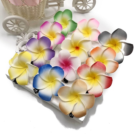 12Pcs PE Egg Flower Claw Hair Clips PW-WG54AE9-04-1