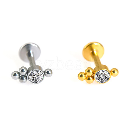 316L Surgical Stainless Steel & G23 Titanium Crystal Rhinestone Labrets for Women Men WG3A239-45-1